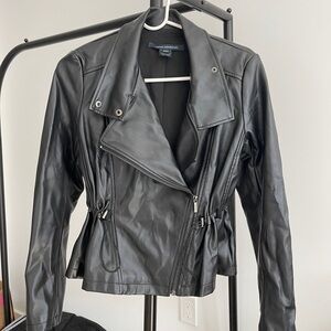 French Connection Black Leather Jacket